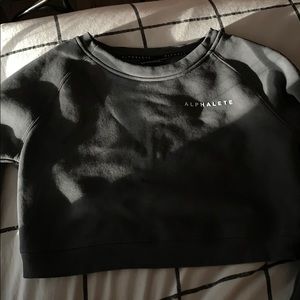 Alphalete cropped grey crew neck